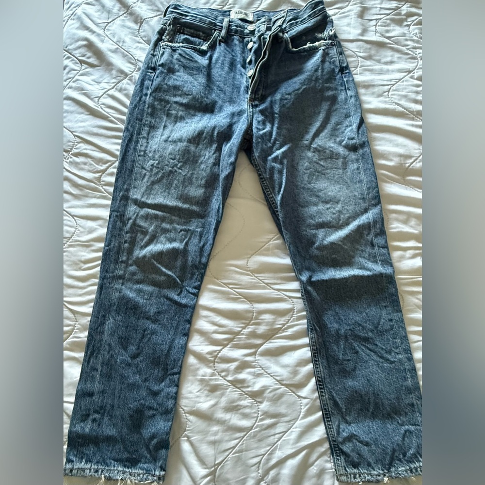 AGOLDE Riley High Rise Straight Crop Jeans